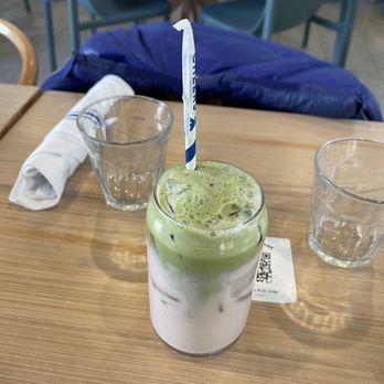 Bluestone Lane Cafe - Bergen Town Center - Strawberry iced Matcha latte - Coffee & Tea Near Me - Paramus, New Jersey Bluestone Lane Cafe - Bergen Town Center - Strawberry iced Matcha latte - Coffee & Tea Near Me - Paramus, New Jersey