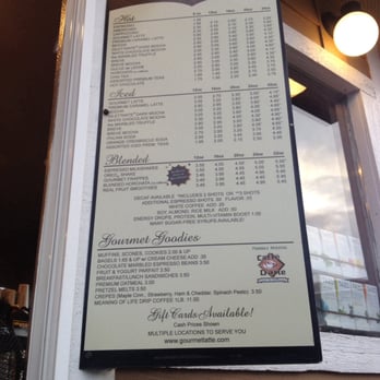Gourmet Latte - a menu for a gourmet latte - Coffee & Tea Near Me - Shoreline, Washington