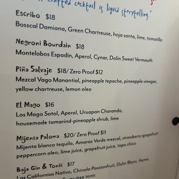 Oyamel - House Cocktails - try the El Mago - Mexican Near Me - Washington, DC, District of Columbia