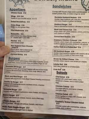 Menu photo 2 Dockside Family Restaurant Belfast, ME Menu photo 2 Dockside Family Restaurant Belfast, ME