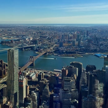 One World Observatory - Brooklyn Bridge from the One World Observatory - Observatories Near Me - New York, New York
