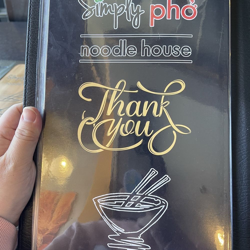 Simply Pho - Menu backcover - Noodles Near Me - Orange, California Simply Pho - Menu backcover - Noodles Near Me - Orange, California