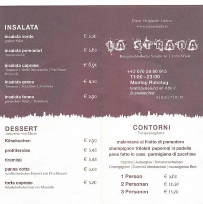Menu photo 1 La Strada Vienna, 9