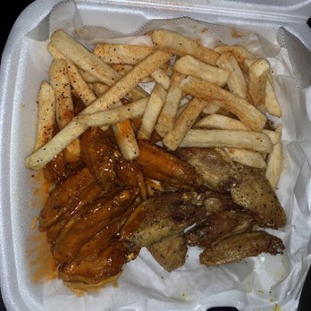 Rahim Chicken Supreme - Hot Wings with Lemon Pepper Seasoning and Lemon Pepper Wings and Fries - New American Near Me - Atlanta, Georgia