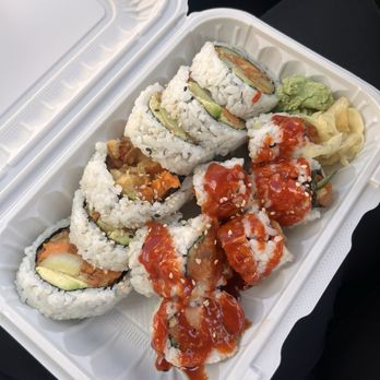 Gaya Sushi - Yam avocado roll and spicy tuna roll - Japanese Near Me - Burnaby, British Columbia Gaya Sushi - Yam avocado roll and spicy tuna roll - Japanese Near Me - Burnaby, British Columbia