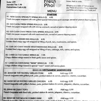 Fresh Pho - Menu Page 1. - Vietnamese Near Me - Lacey, Washington Fresh Pho - Menu Page 1. - Vietnamese Near Me - Lacey, Washington