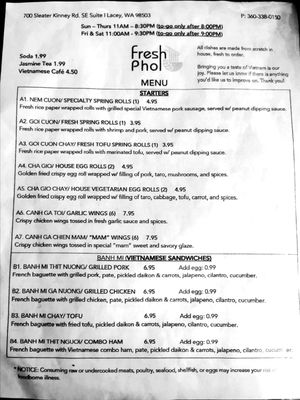 Menu photo 5 Fresh Pho Lacey, WA Menu photo 5 Fresh Pho Lacey, WA