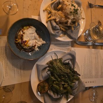 El Dorado Kitchen - BURRATA-TRUFFLE FRIES-SHISHITO PEPPERS - New American Near Me - Sonoma, California