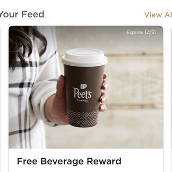 Peet's Coffee - I always have a few free beverages coming . It's fun - Coffee & Tea Near Me - Tiburon, California
