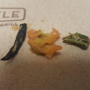 Chipotle Mexican Grill - Hard stems that were left in my bowl - Fast Food Near Me - Tracy, California