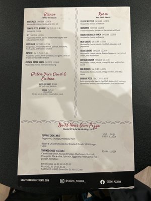 Menu photo 2 Cozzy's On Main Kent, CT