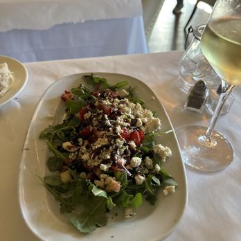 Black Cat Bistro - Arugula Salad with Strawberries, apples, and goat cheese was a refreshing and light start to the meal. - New American Near Me - Cambria, California Black Cat Bistro - Arugula Salad with Strawberries, apples, and goat cheese was a refreshing and light start to the meal. - New American Near Me - Cambria, California