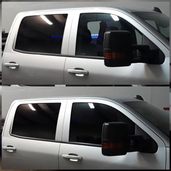 Bay Side Tint - Before and after 2017 Silverado with 30% fronts and 5%in the rear . QDP Global film. - Car Window Tinting Near Me - Kemah, Texas Bay Side Tint - Before and after 2017 Silverado with 30% fronts and 5%in the rear . QDP Global film. - Car Window Tinting Near Me - Kemah, Texas