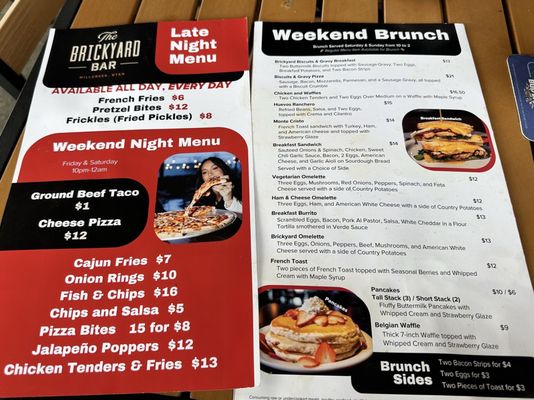 Menu photo 1 The Brickyard Bar Salt Lake City, UT