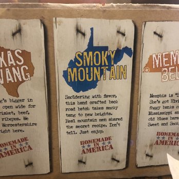Mission BBQ - Some of the sauces - Barbeque Near Me - Richmond, Virginia