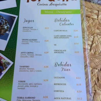 La Terracita - Menu front - Breakfast & Brunch Near Me - Zihuatanejo, GRO La Terracita - Menu front - Breakfast & Brunch Near Me - Zihuatanejo, GRO