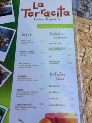 Menu photo 7 La Terracita Zihuatanejo, GRO Menu photo 7 La Terracita Zihuatanejo, GRO