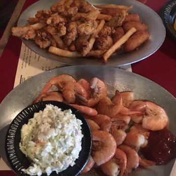 The ShellHouse - Fried oysters and boiled shrimp combo with slaw and fries. - Seafood Near Me - Savannah, Georgia The ShellHouse - Fried oysters and boiled shrimp combo with slaw and fries. - Seafood Near Me - Savannah, Georgia
