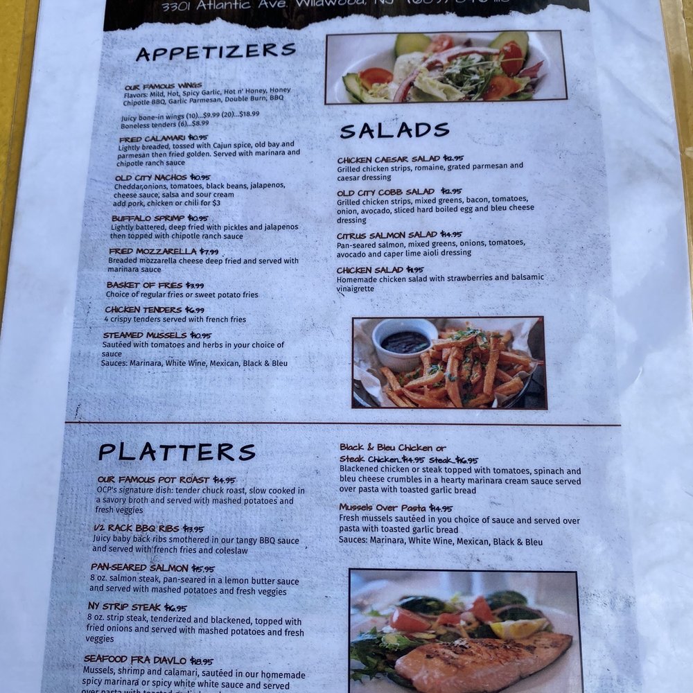 Old City Pub - Menu August 2020 - Pubs Near Me - Wildwood, New Jersey Old City Pub - Menu August 2020 - Pubs Near Me - Wildwood, New Jersey