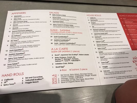 Menu photo 7 Sushi Song Miami Beach, FL