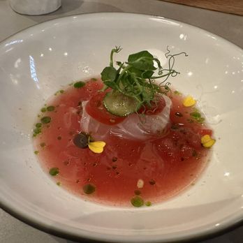 Ddobar - Yellowtail in watermelon - Bars Near Me - New York, New York Ddobar - Yellowtail in watermelon - Bars Near Me - New York, New York