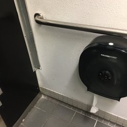 Filthy men's restroom. Blood or something that has been there a year