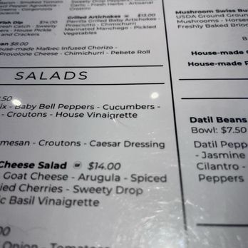 Asado Life - A peak at the menu - New American Near Me - Saint Augustine, Florida