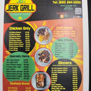 JG’s Jerk Grill - Menu - Seafood Near Me - Hillside, Illinois JG’s Jerk Grill - Menu - Seafood Near Me - Hillside, Illinois