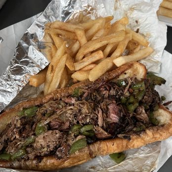 Moreno Burger Co - Brisket Philly with fries - Barbeque Near Me - Austin, Texas