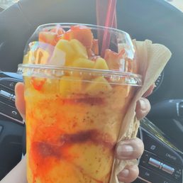 Mangonada (medium size). All chamoy & mango flavor.