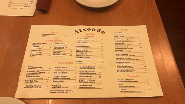 Menu photo 1 Atxondo Washington, DC, DC