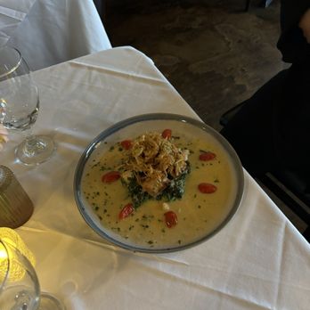 Bella’s Bistro - Friday Special's : wild perch fish topped off with Spinach and crispy shoelace onions with lemon herb sauce. - Seafood Near Me - Simi Valley, California