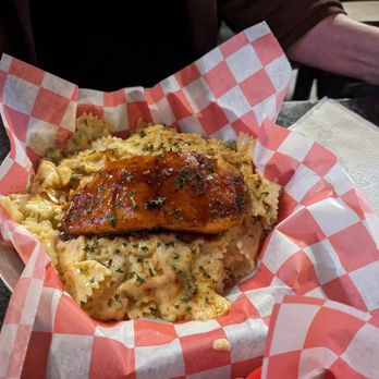 Seafood Destiny - Sally loved her salmon with pasta - Seafood Near Me - Greensboro, North Carolina Seafood Destiny - Sally loved her salmon with pasta - Seafood Near Me - Greensboro, North Carolina