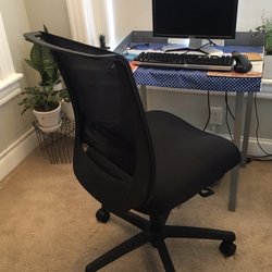 Andy Stern's Office Furniture  - My comfy new work-from-home setup. Chair courtesy of Lisa, the furniture savante, at Andy Stearns!
