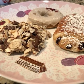 Cafe Lola - Chocolate Croissant, Lemon Rose Donut (gluten free), & Coconut Almond Chocolate Cookie - Cafes Near Me - Henderson, Nevada Cafe Lola - Chocolate Croissant, Lemon Rose Donut (gluten free), & Coconut Almond Chocolate Cookie - Cafes Near Me - Henderson, Nevada