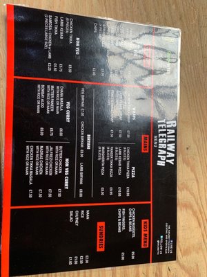 Menu photo 4 The Railway Telegraph Thornton Heath, XGL