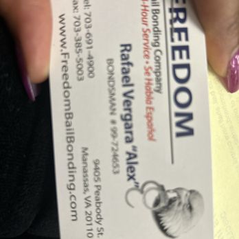 Freedom Bail Bonding - Business Card - Bail Bondsmen Near Me - Manassas, Virginia Freedom Bail Bonding - Business Card - Bail Bondsmen Near Me - Manassas, Virginia