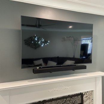 She's Got the Tools - Clean, upgraded TV mounting with hidden wiring and sound bar mounting. - Handyman Near Me