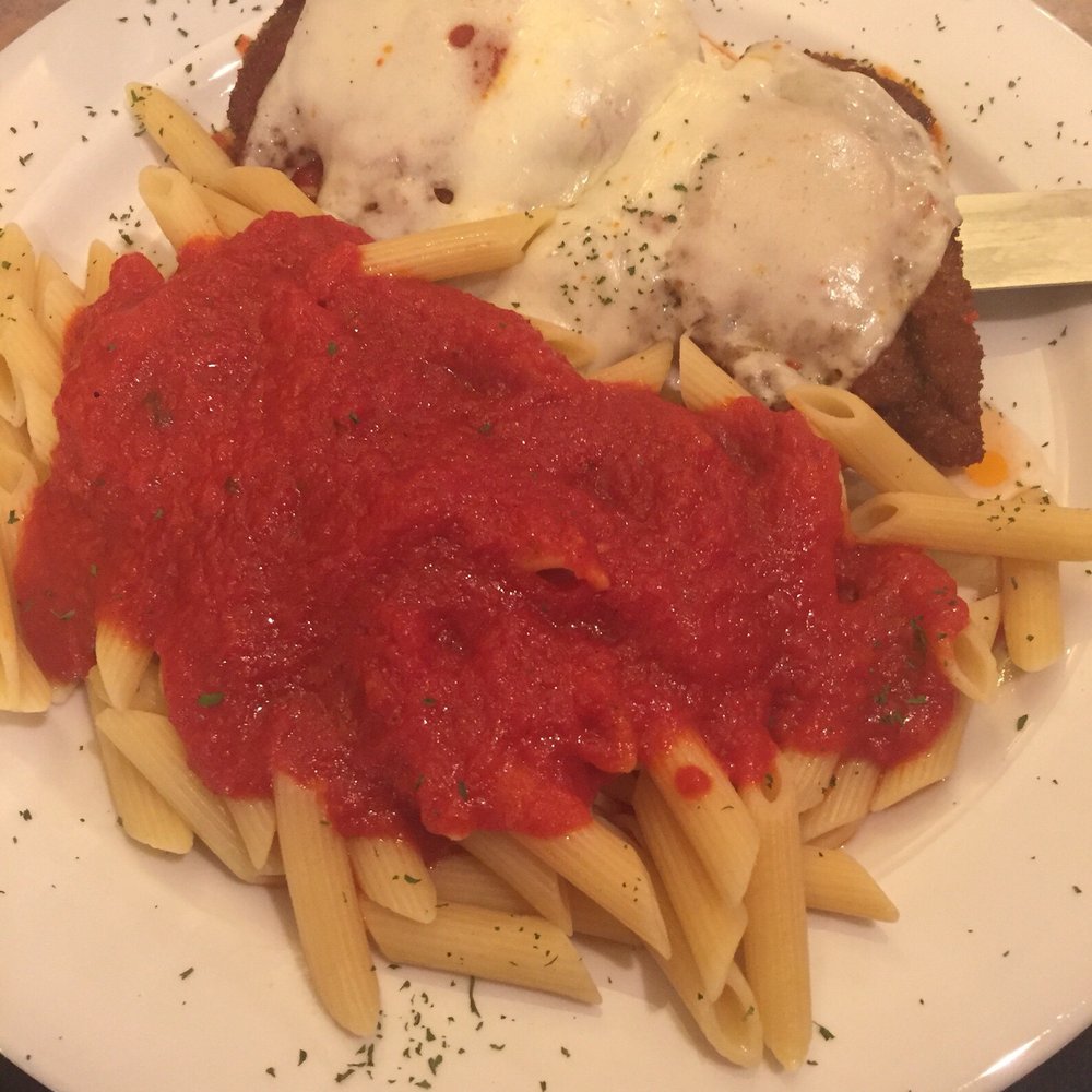 Giovanni's Pizza - Veal Parmesan w/ Penne Pasta - Italian Near Me - Quakertown, Pennsylvania Giovanni's Pizza - Veal Parmesan w/ Penne Pasta - Italian Near Me - Quakertown, Pennsylvania