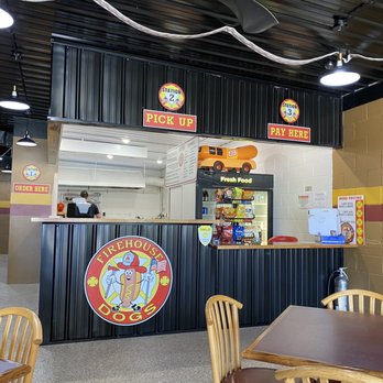 Firehouse Dogs - Ordering/food pick up area. - Hot Dogs Near Me - Casey, Illinois Firehouse Dogs - Ordering/food pick up area. - Hot Dogs Near Me - Casey, Illinois