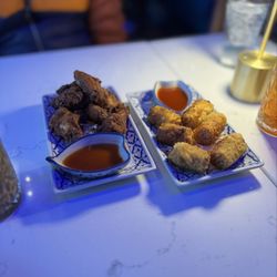 Tuk Tuk’s of West Valley - Pork egg rolls and the Thai chicken wings! WOOOOOOW! The sauces paired with each are so delicious!