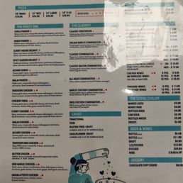 The menu: they have both Indian and American selections!