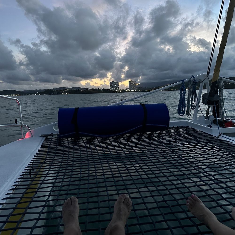 View from the front of the boat.