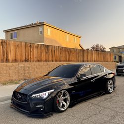The Wheel King Coatings - Q50 with triple chrome nismo wheels