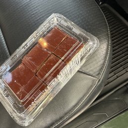 Toffee candy with chocolate topping Toffee candy with chocolate topping