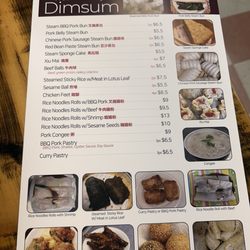 Hong Kong Spirit Food - Weekend dimsum menu