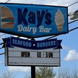 Kay's Dairy Bar - Sign is easy to see