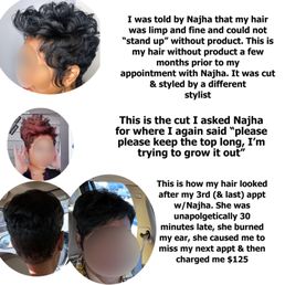 I was told my hair was thin and limp, and could not stand up
