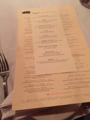 Menu photo 7 Cugini Restaurant Albany, CA