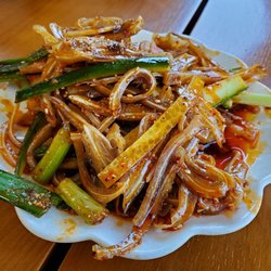 Szechuan Noodle Bowl - Pork ears in chili sauce